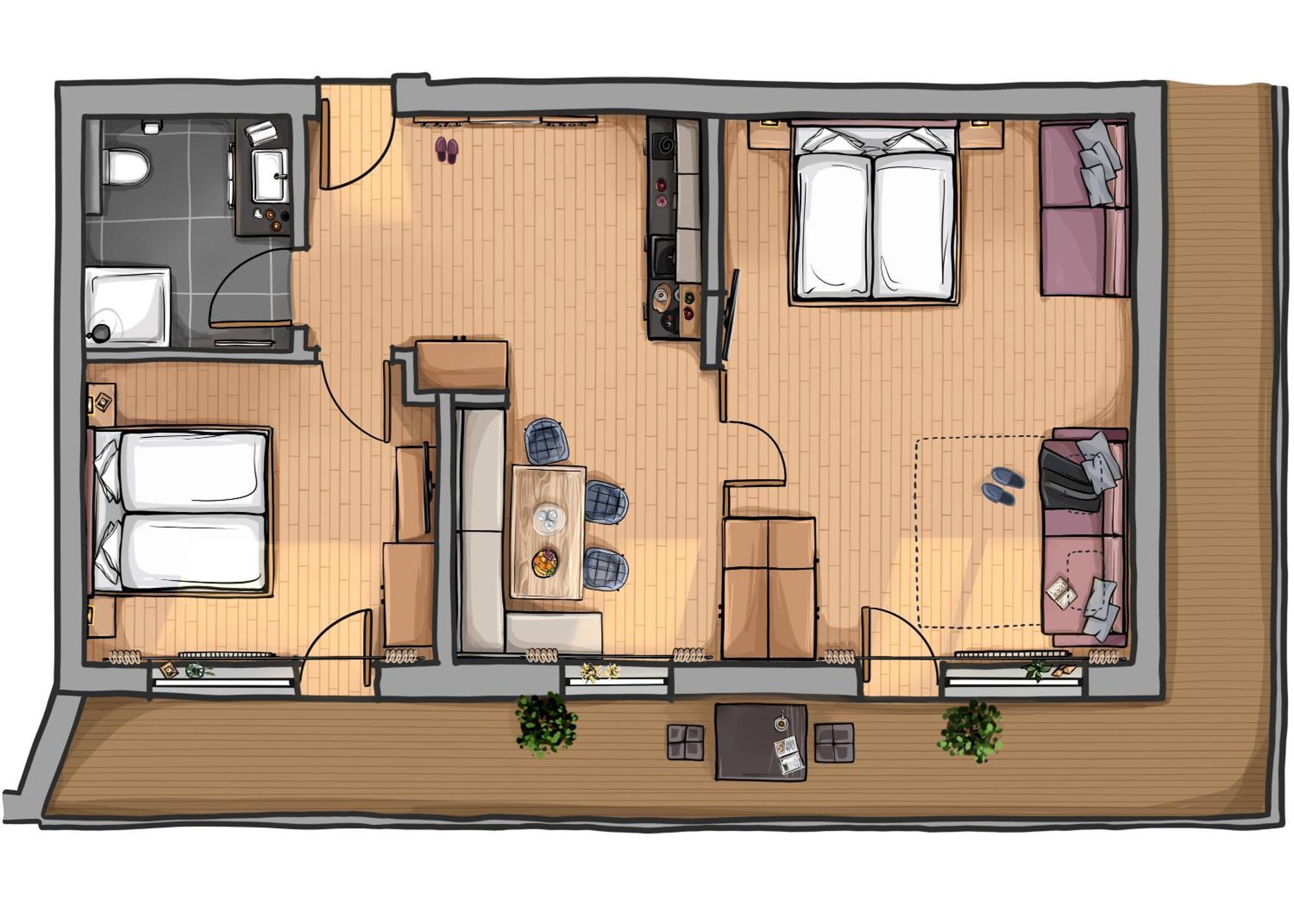 ברוואנג Appartements Sonnalm חדר תמונה